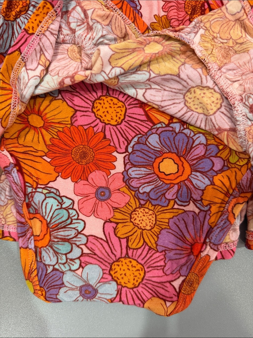 Posh Peanut Bamboo Baby Girls Meadow Floral Racerback Bodysuit Twirl Dress 6-12m - Picture 6 of 6